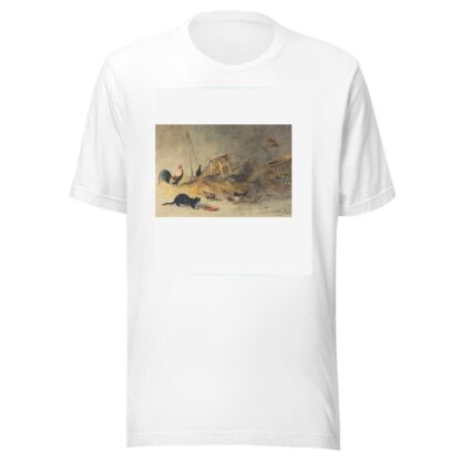 A Cat and Chickens by Newton Limbird Smith Fielding T-Shirt
