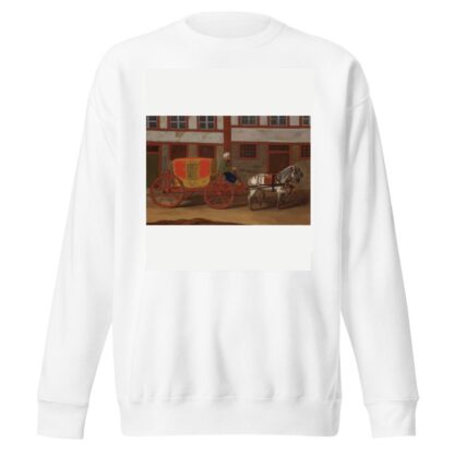 A Coachman with a Team of Horses and Covered Carriage by Anonymous Sweatshirt