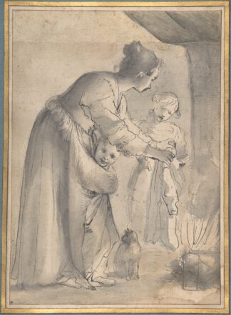 A Domestic Scene by Annibale Carracci