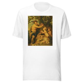 A Drinking Man With Putti And A Tiger by Follower of Peter Paul Rubens T-Shirt