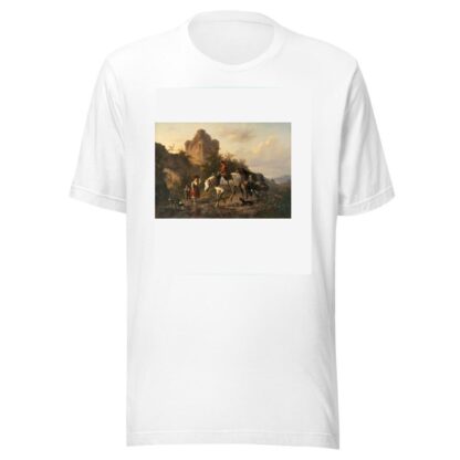 A driver with his family fording a stream by Wouterus Verschuur T-Shirt