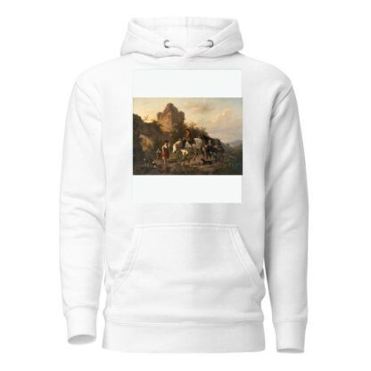 A driver with his family fording a stream by Wouterus Verschuur Hoodie
