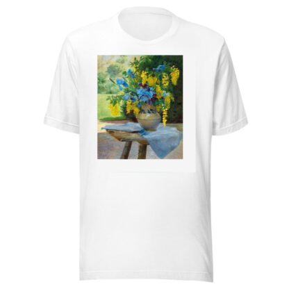 A Floral Bouquet with Irises and Laburnum by Ella Wetzko-Ehrenberger T-Shirt