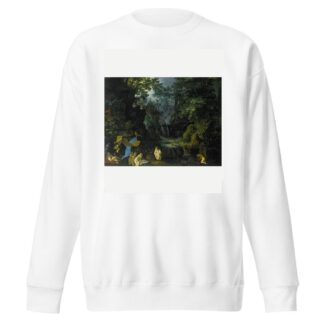 A Forest Landscape With Bathing Nymphs And Leda And The Swan by Roelant Savery Sweatshirt