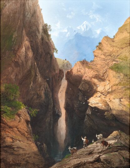 A Goatherd in the Alps by Carlo Bossoli Hoodie