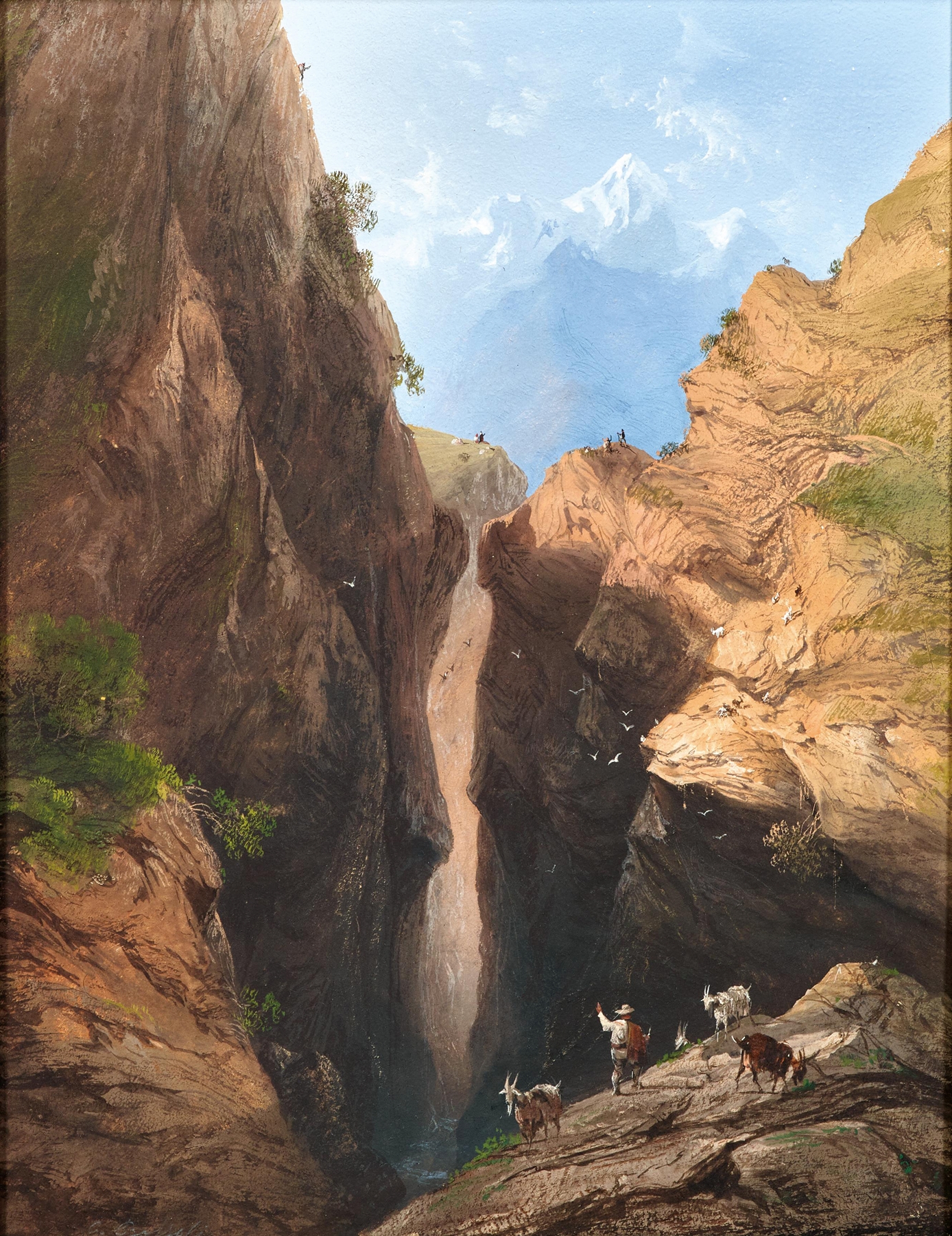 A Goatherd in the Alps by Carlo Bossoli