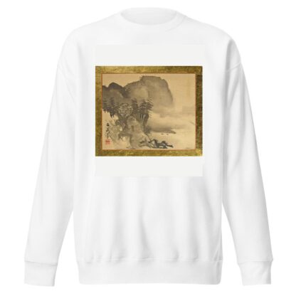 A House on a Cliff with Mountains in the Background by Tani Bunchō Sweatshirt