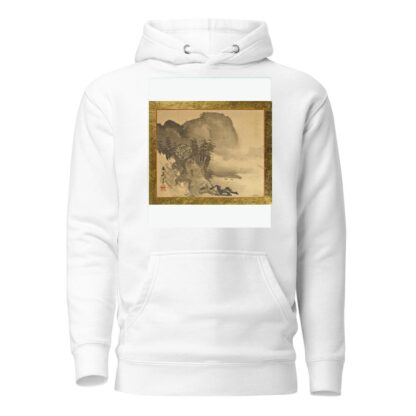 A House on a Cliff with Mountains in the Background by Tani Bunchō Hoodie