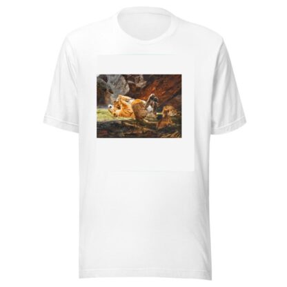 A lioness with playing cubs by Richard Friese T-Shirt
