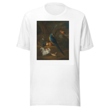 A macaw and other birds in a landscape by Leonard Hübner T-Shirt