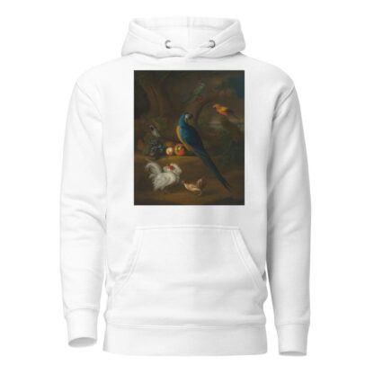 A macaw and other birds in a landscape by Leonard Hübner Hoodie