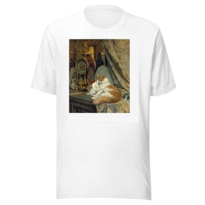 A Mother Cat and her Kitten with a Bracket Clock by Henriëtte Ronner-Knip T-Shirt