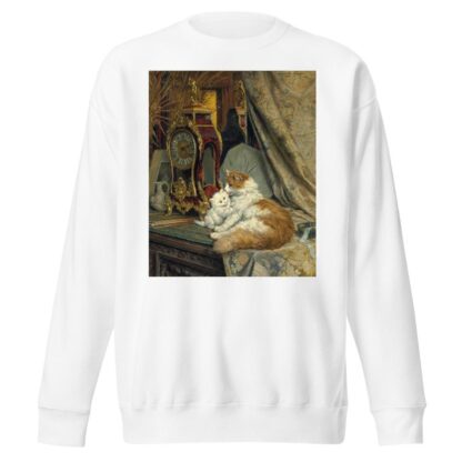 A Mother Cat and her Kitten with a Bracket Clock by Henriëtte Ronner-Knip Sweatshirt