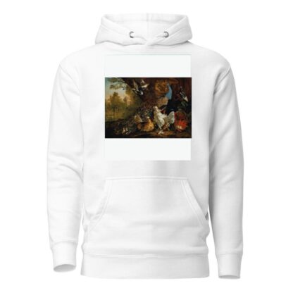 A peacock, chickens, pigeons and other birds in a landscape by Pieter Casteels III Hoodie