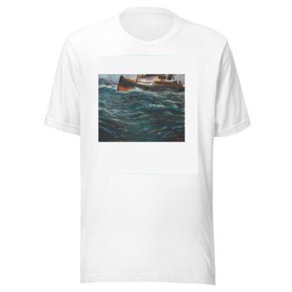 A Ship In Rough Seas by Christian Krohg T-Shirt