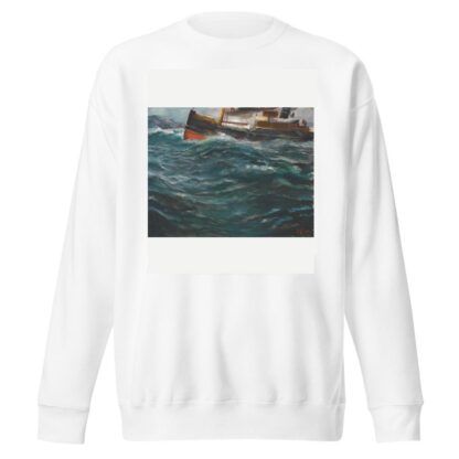 A Ship In Rough Seas by Christian Krohg Sweatshirt