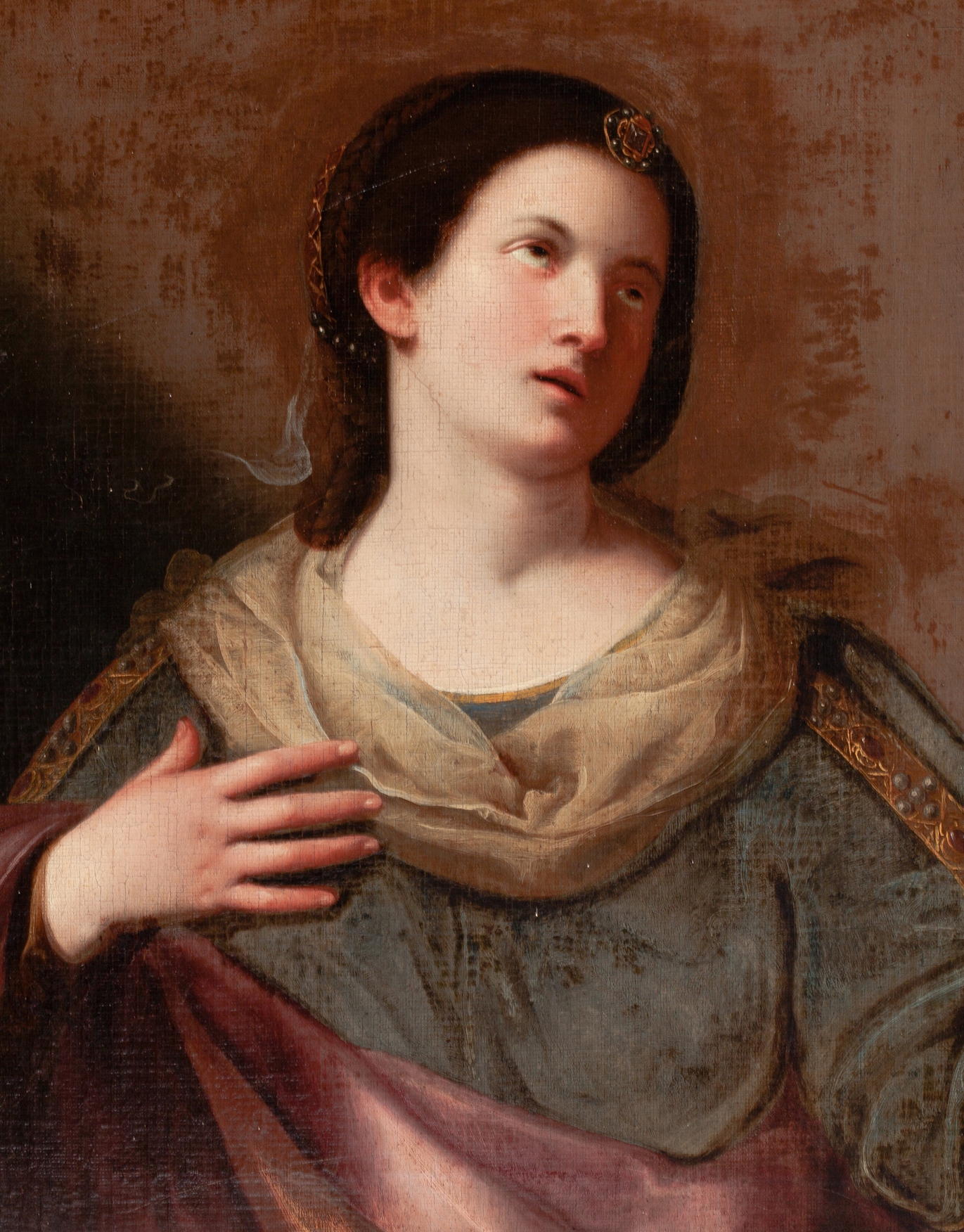 A Sibyl with Eyes Raised by Bolognese School