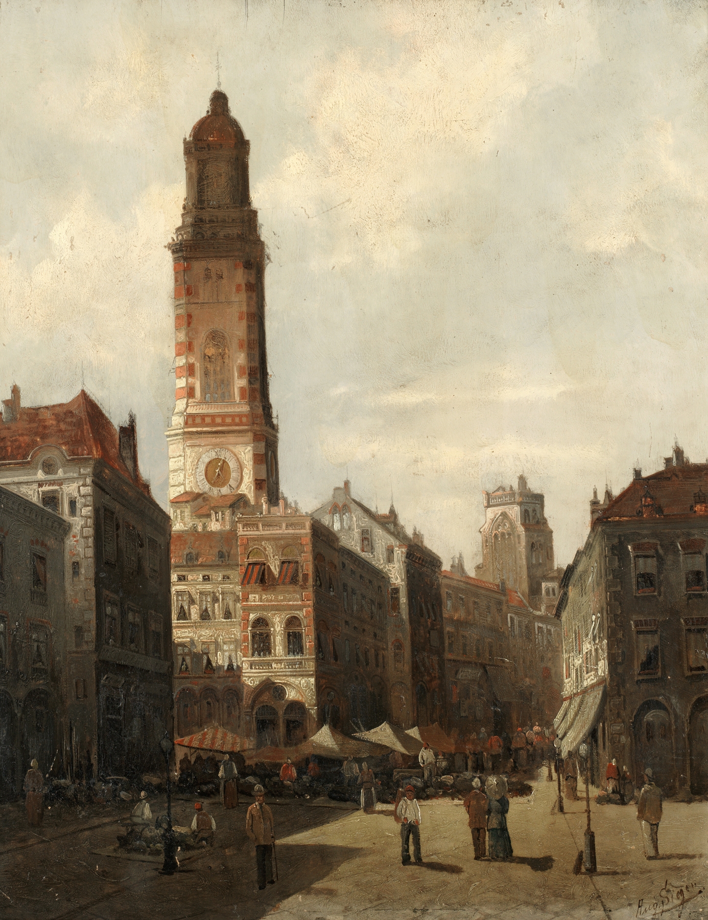 A street market by August Von Siegen