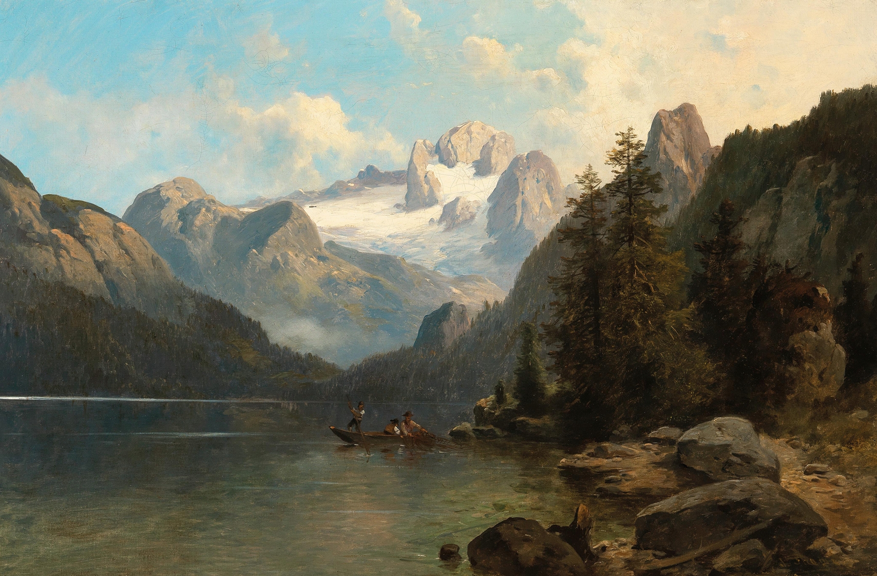A View of the Dachstein Massif from Lake Gosau by Josef Thoma