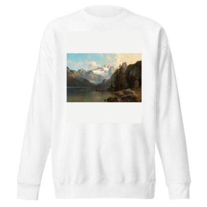 A View of the Dachstein Massif from Lake Gosau by Josef Thoma Sweatshirt