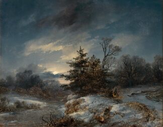 A Winter Evening by Remigius Adrianus van Haanen