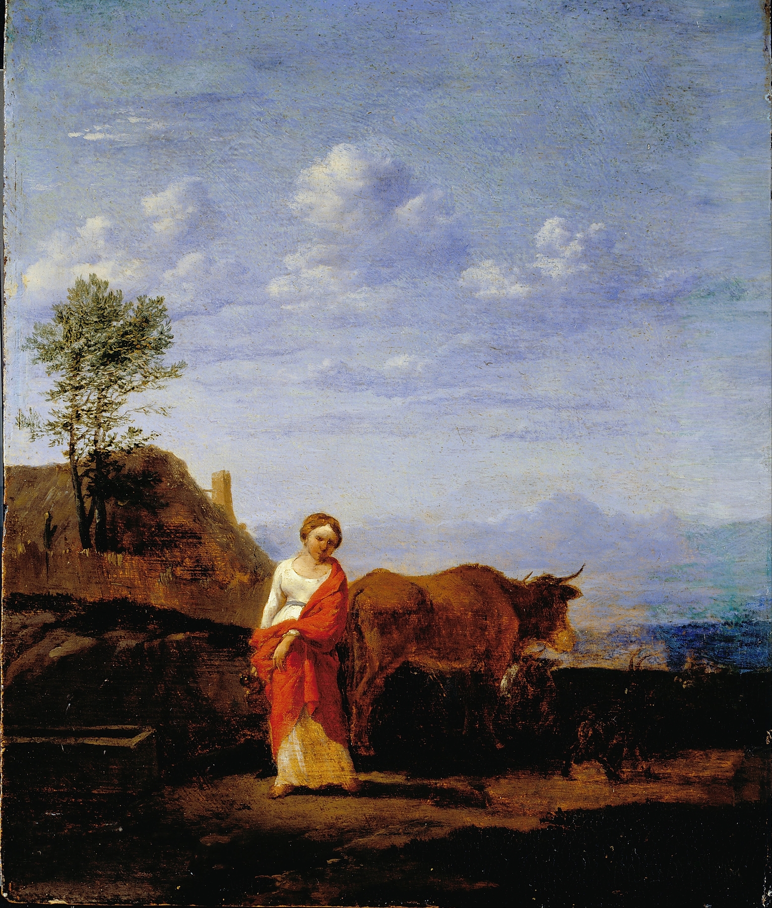 A Woman with Cows on a Road by Karel Dujardin