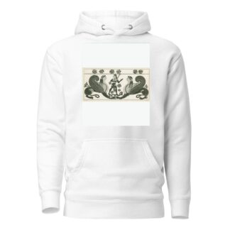 A youthful Hermes stands on a plant between two crouching sphinxes by Alexis Louis Pierre Housselin Hoodie