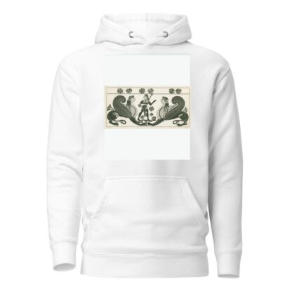 A youthful Hermes stands on a plant between two crouching sphinxes by Alexis Louis Pierre Housselin Hoodie