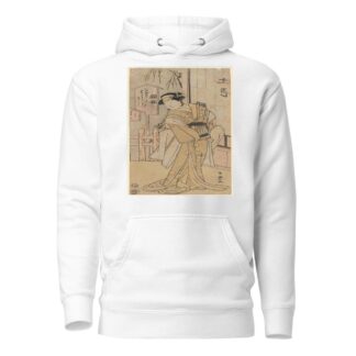 Actor as a Woman with a String of Letters at Her Belt by Katsukawa Shun'ei Hoodie