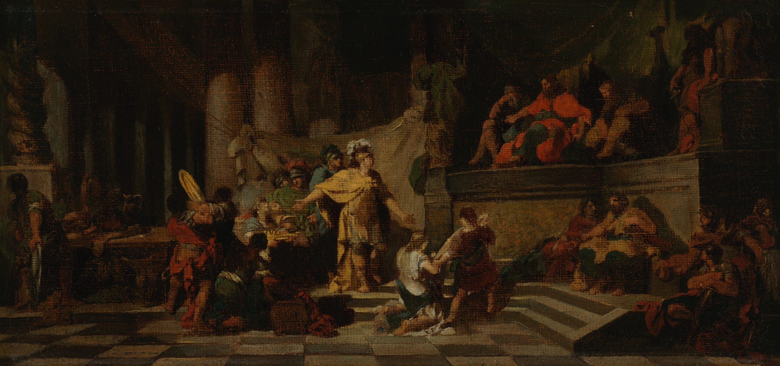 Aeneas Offering Presents to King Latinus and Asking Him for the Hand of His Daughter by Jean-Baptiste Regnault