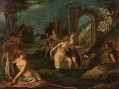 Aktaeon surprises Diana in her bath by Anonymous