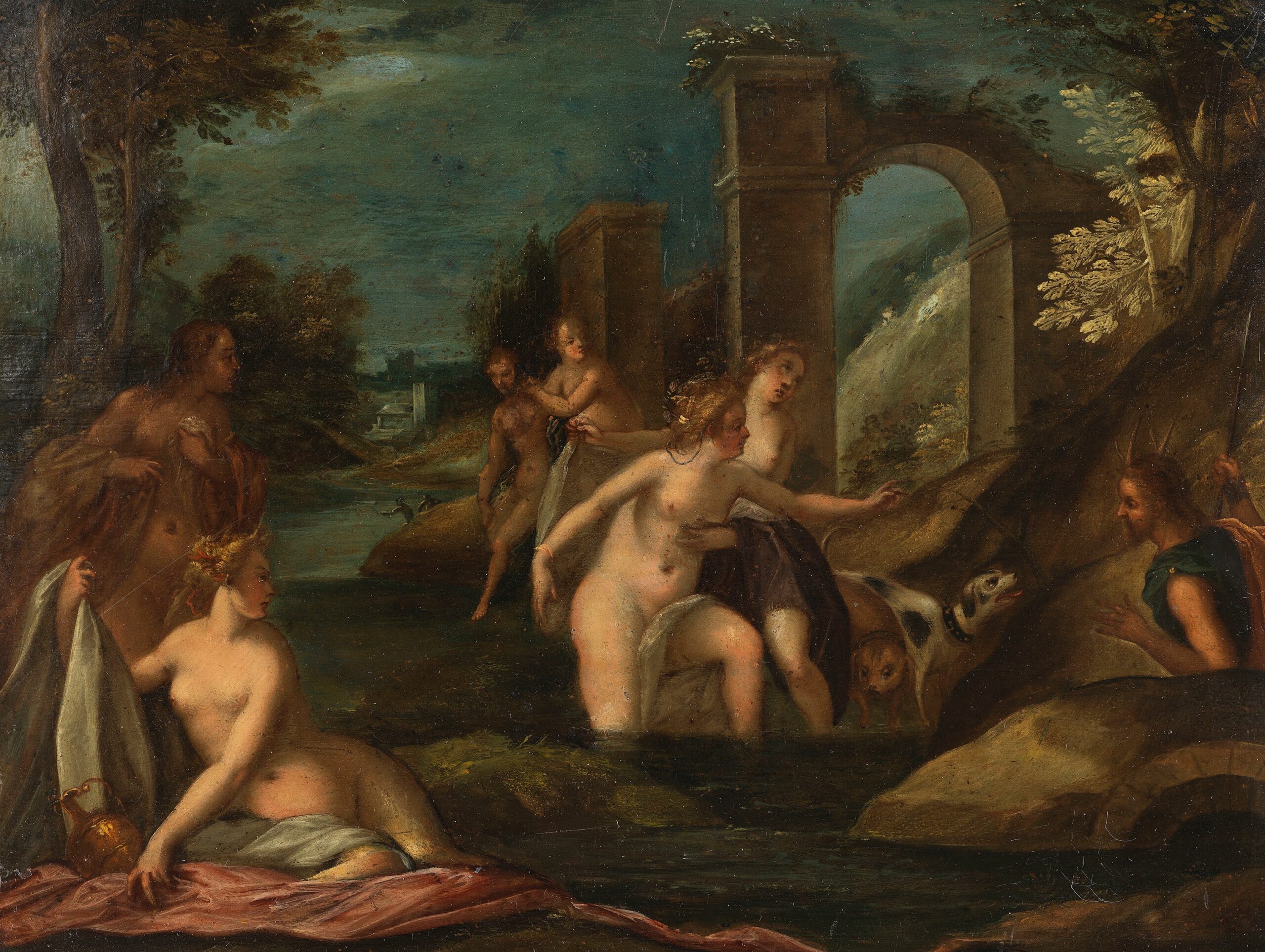 Aktaeon surprises Diana in her bath by Anonymous