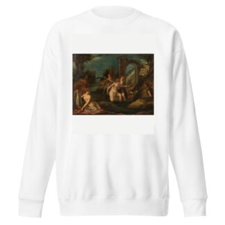 Aktaeon surprises Diana in her bath by Anonymous Sweatshirt