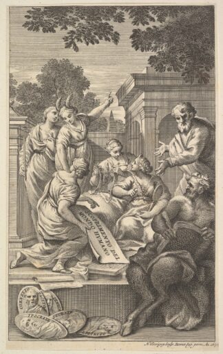 Allegorical composition celebrating the Humanities by Nicolas Dorigny