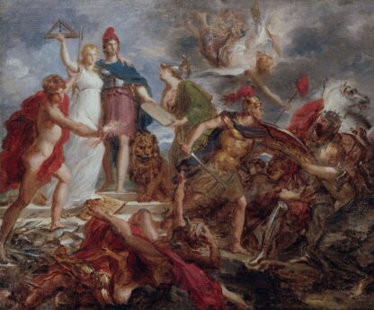 Allégorie révolutionnaire; La Liberté, l’Egalité et la Civilisation repoussant le Despotisme by Anonymous
