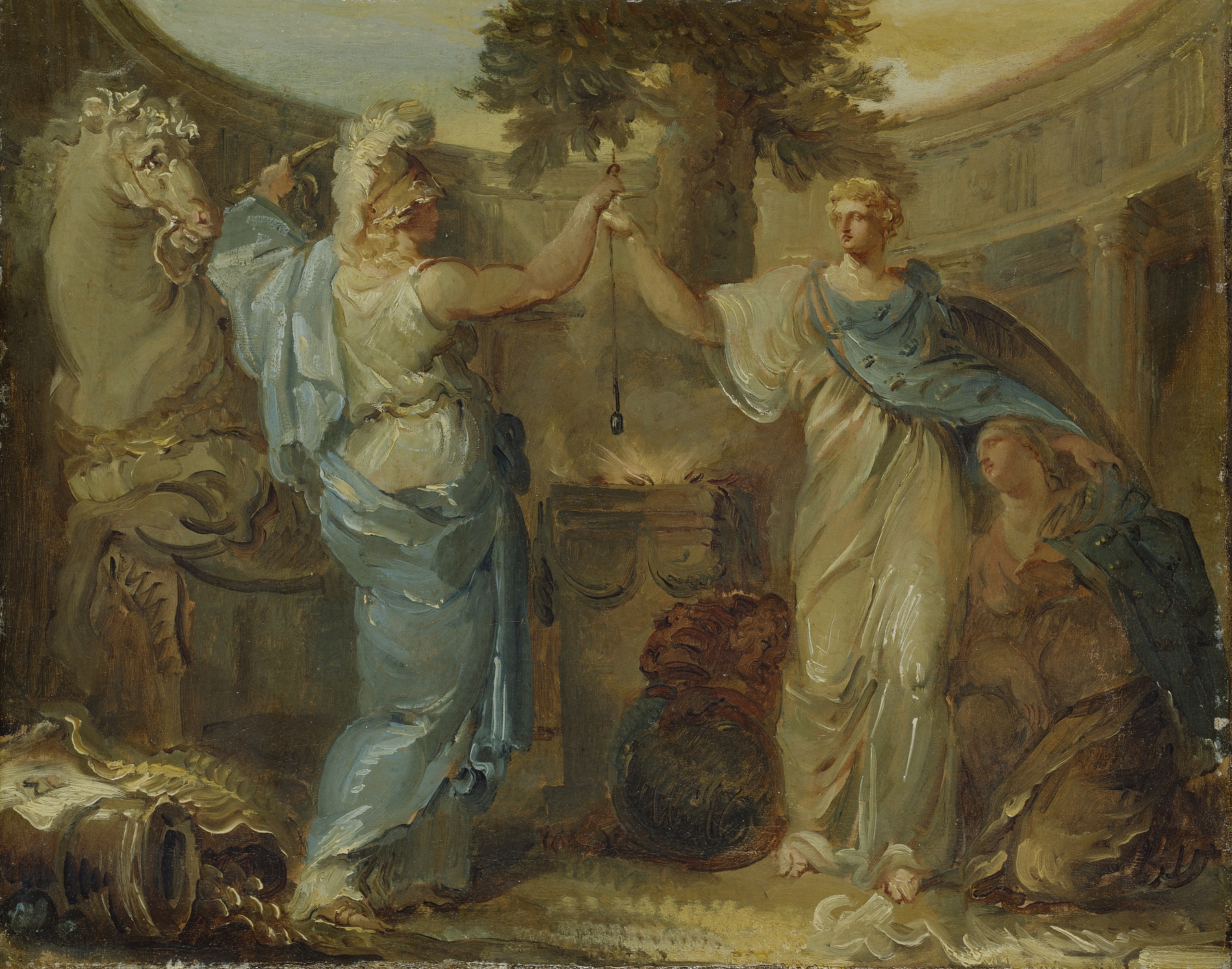 Allegory. Sweden, Finland and Mars, the God of War by Louis Masreliez