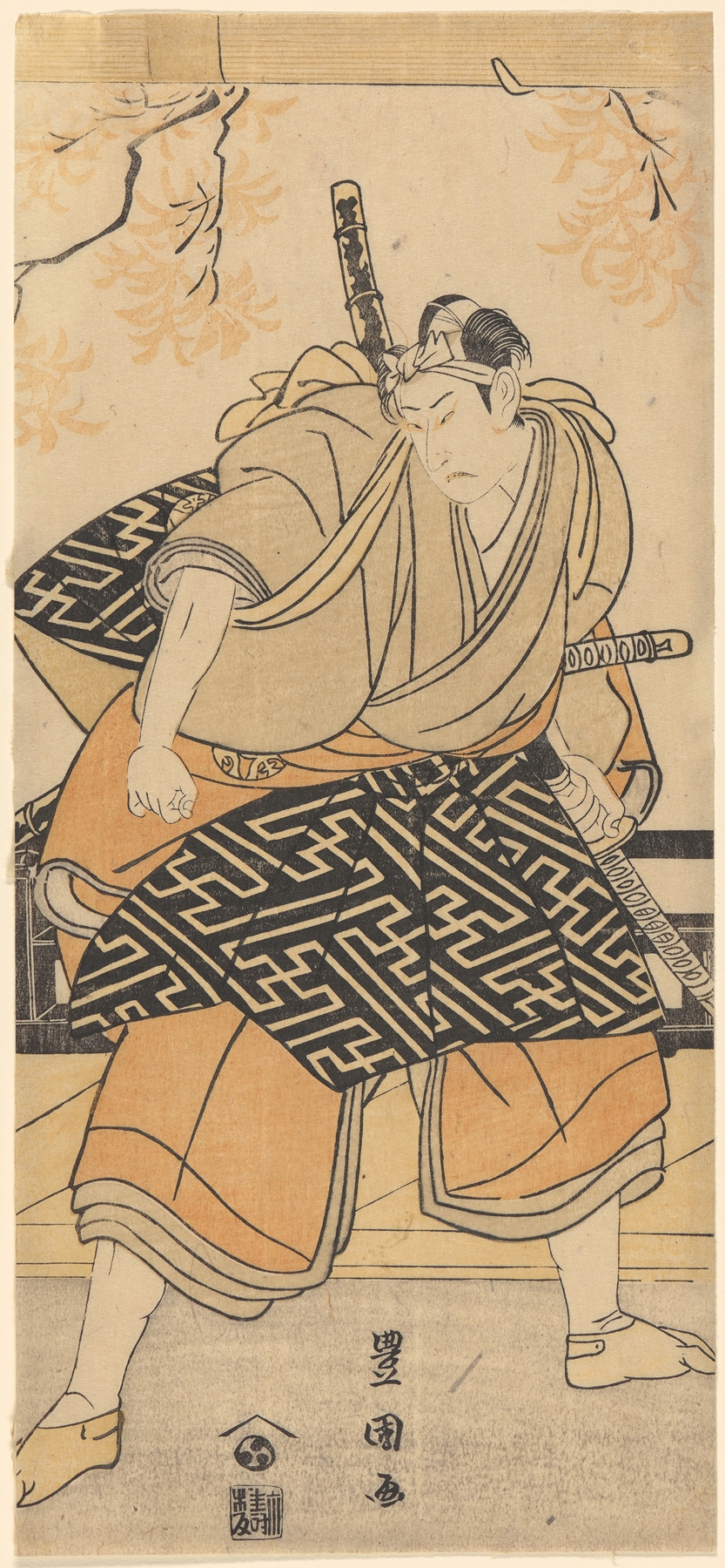 An Actor Nakamura Danjuro as a Samurai with Sword by Toyokuni Utagawa