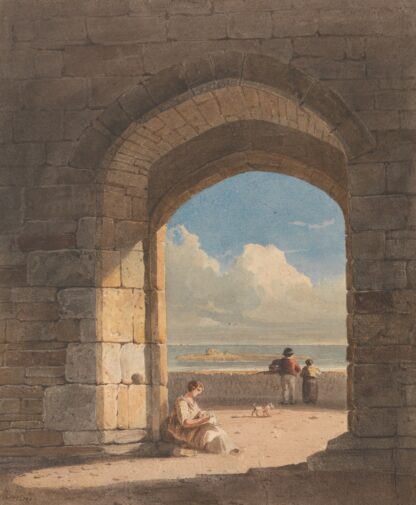 An Arch at Holy Island, Northumberland by John Varley