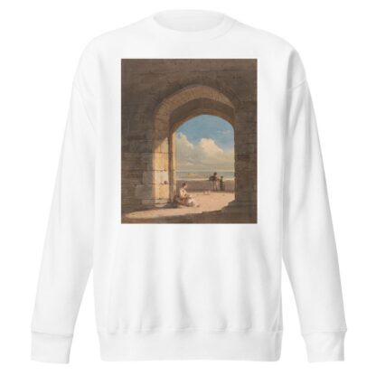 An Arch at Holy Island, Northumberland by John Varley Sweatshirt