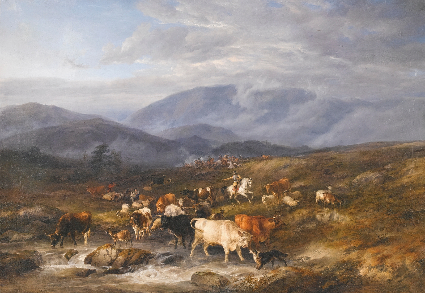 An Intercepted Raid, Ettrick Shepherd by Thomas Sidney Cooper