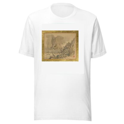 An Old Man and an Attendant heading to a two-story Mansion at the Shore by Tani Bunchō T-Shirt