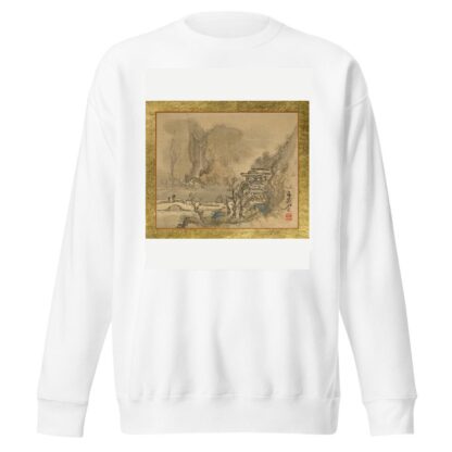 An Old Man and an Attendant heading to a two-story Mansion at the Shore by Tani Bunchō Sweatshirt