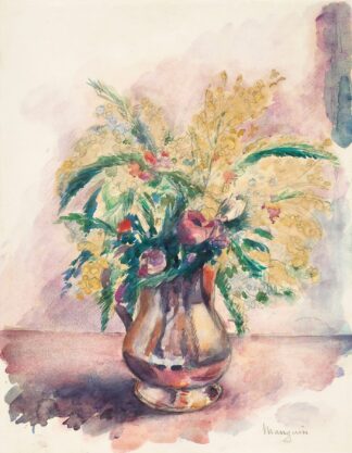 Anémones et mimosas by Henri Manguin