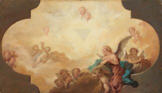 Angels Looking up at the Eye of God. Study by Guillaume Taraval