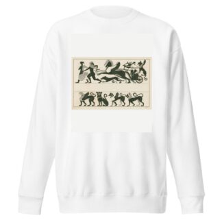 Apollo in chariot drawn by two winged horses ; Sphinx, panther, griffin and lion by A. Rey Sweatshirt