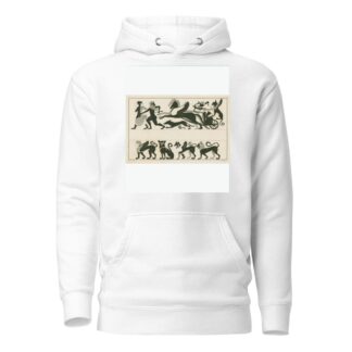 Apollo in chariot drawn by two winged horses ; Sphinx, panther, griffin and lion by A. Rey Hoodie