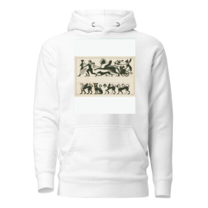 Apollo in chariot drawn by two winged horses ; Sphinx, panther, griffin and lion by A. Rey Hoodie