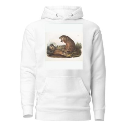 Arctomys monax, Maryland Marmot, Woodchuck, Groundhog. Natural size. Old & young. by John Woodhouse Audubon Hoodie