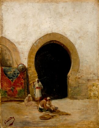 At the Gate of the Seraglio by Mariano Fortuny Marsal