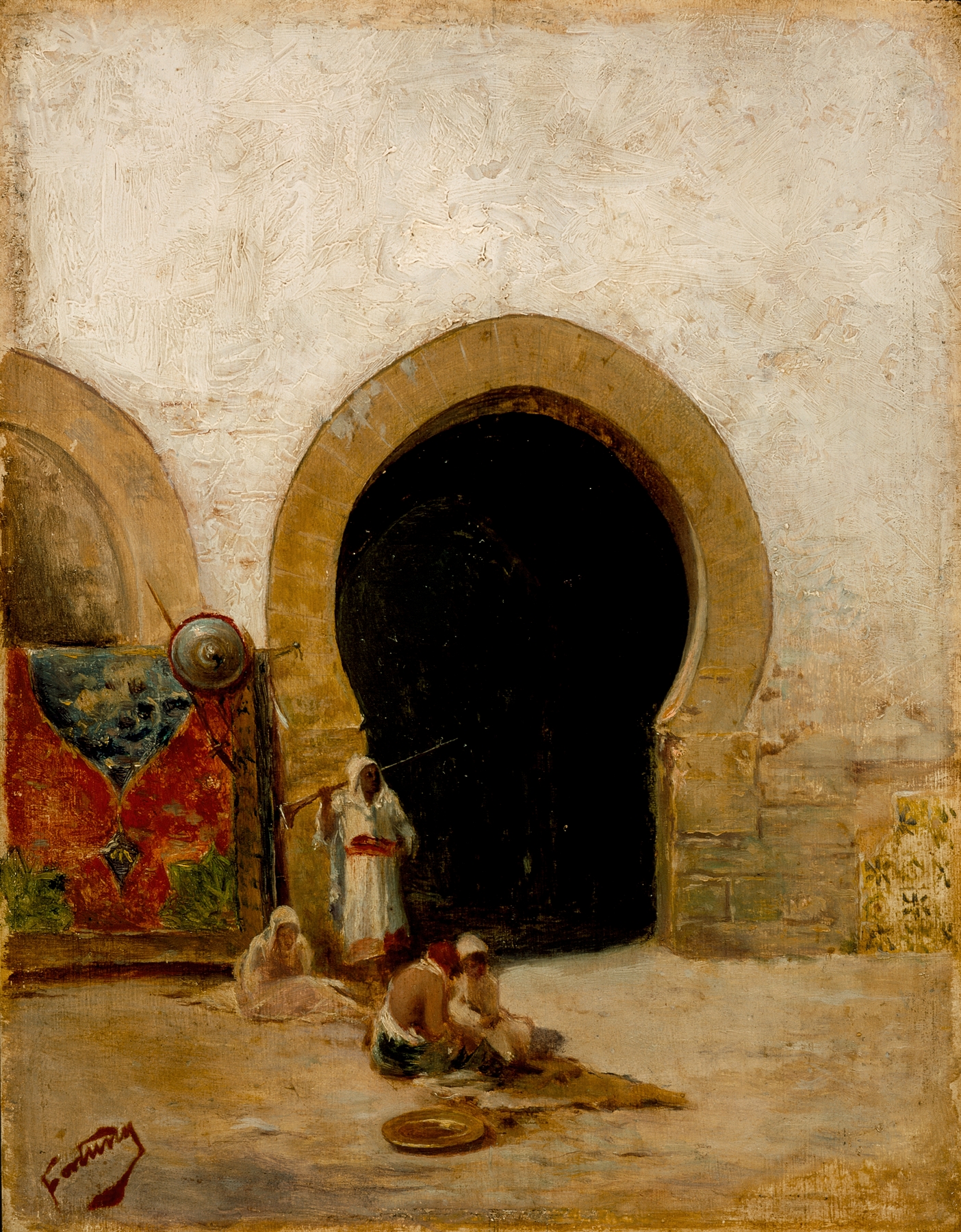 At the Gate of the Seraglio by Mariano Fortuny Marsal